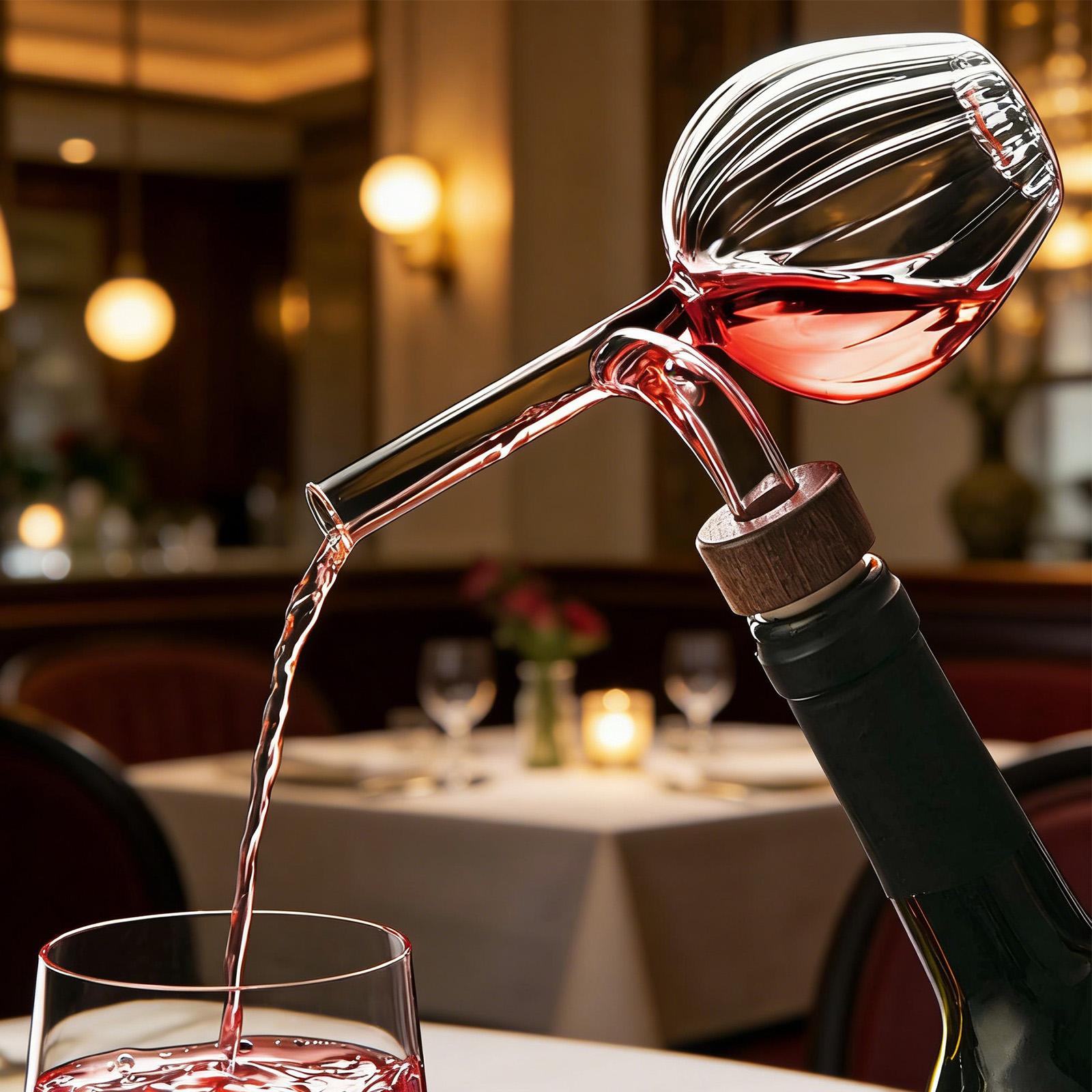 Wine Aerator Pour - Carafe à vin moderne transparente rouge