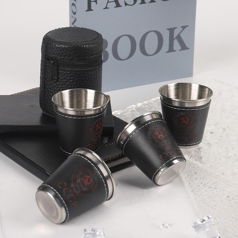 Whisky Beer And Wine - Ensemble de 4 tasses de voyage